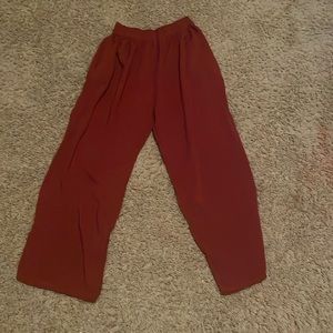 Flowy red pants